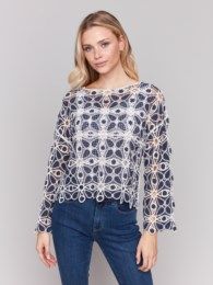 Crochet Boat Neck Sweater