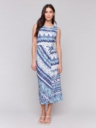 Dauphinelle Cap Sleeve Button Front Maxi Dress
