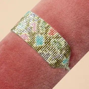 Wide Beaded Bracelet
