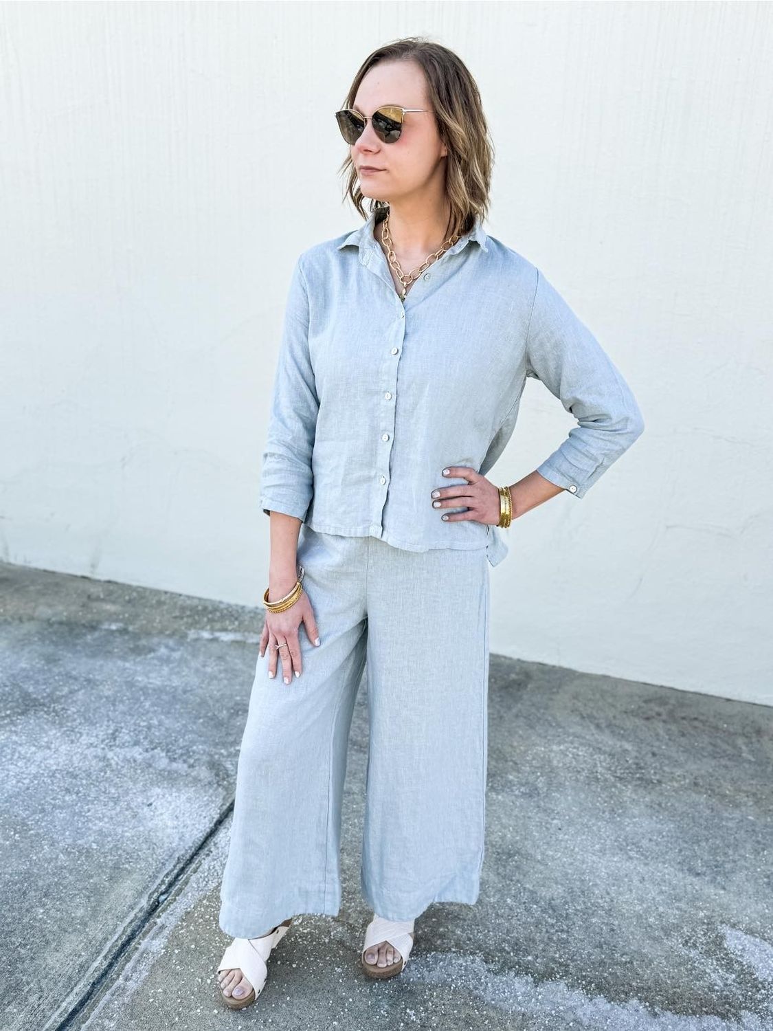 Hi-Lo Crop Shirt, Colour: Moonlight, Size: S