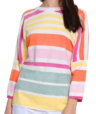 Striped Dolman Slv Sweater