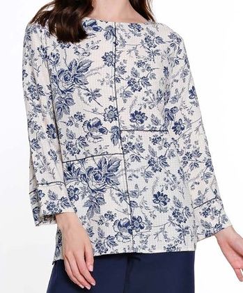 Crinkled Patched Top, Size: Small