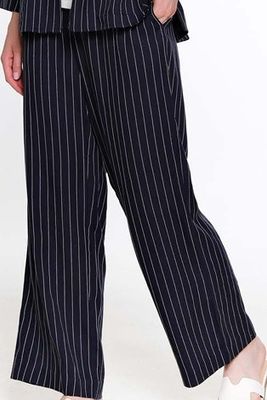 Pull On Wide Leg Striped Pant