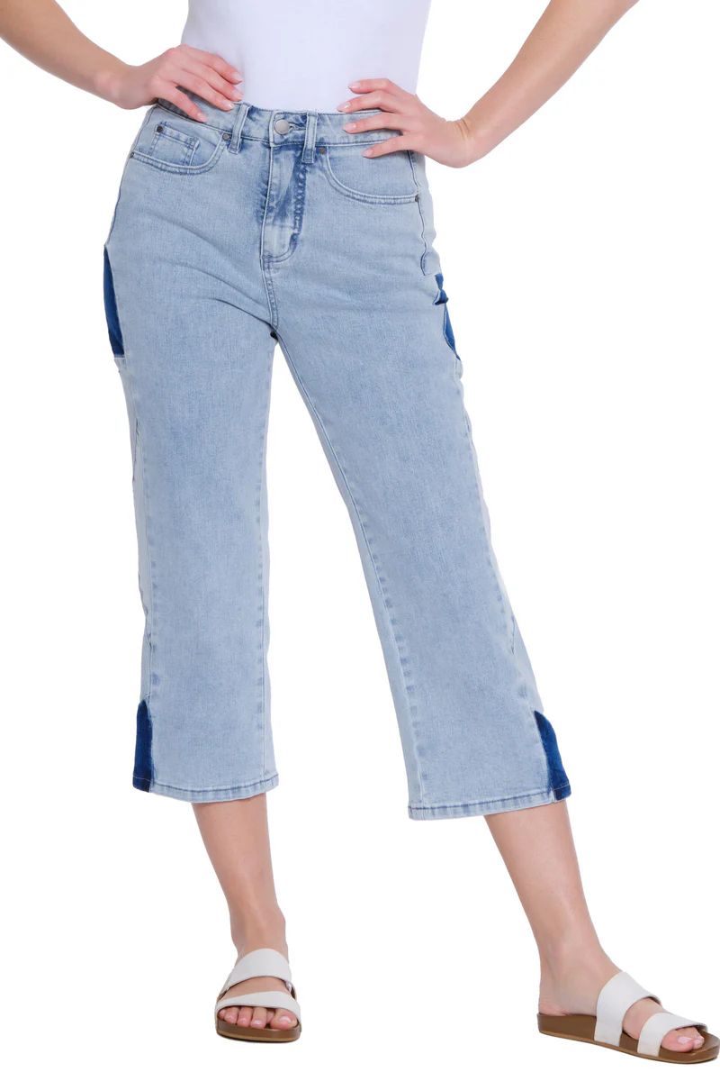 Wide Leg Crop with Side Patches