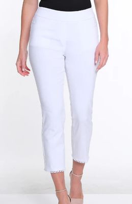 Creme Brulee- Pull-On Crop Pant W/ Hem Trim