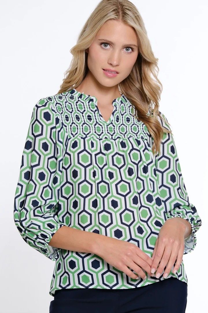 Wimbledon Shirred Front Blouse