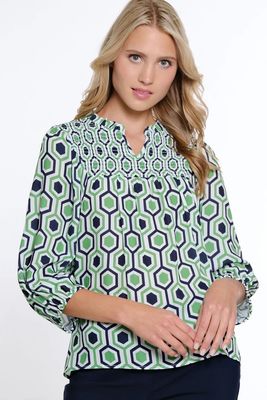 Wimbledon Shirred Front Blouse