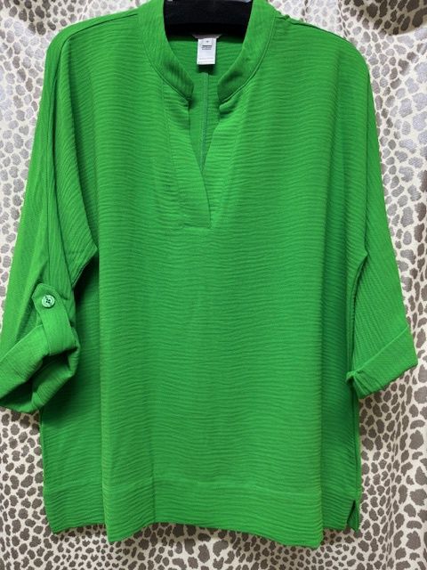 Essentials Roll Tab Cuffed Sleeve Top