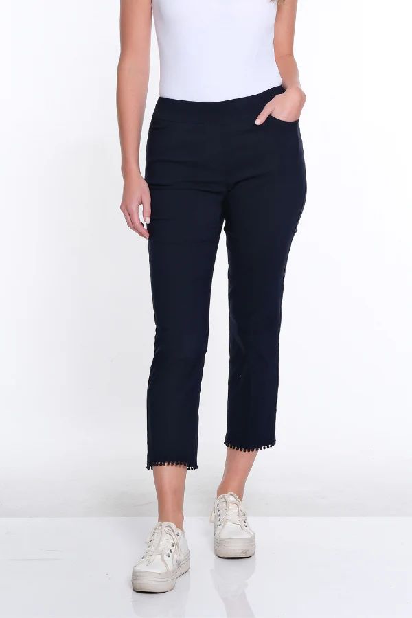 Essentials Pull-On Crop Pant with pockets &amp; Hen Trim