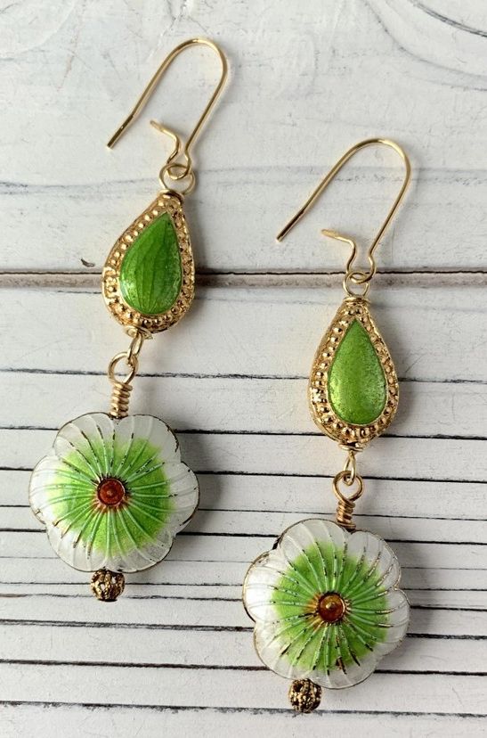 The Cloisonne Squash Blossom Earrings