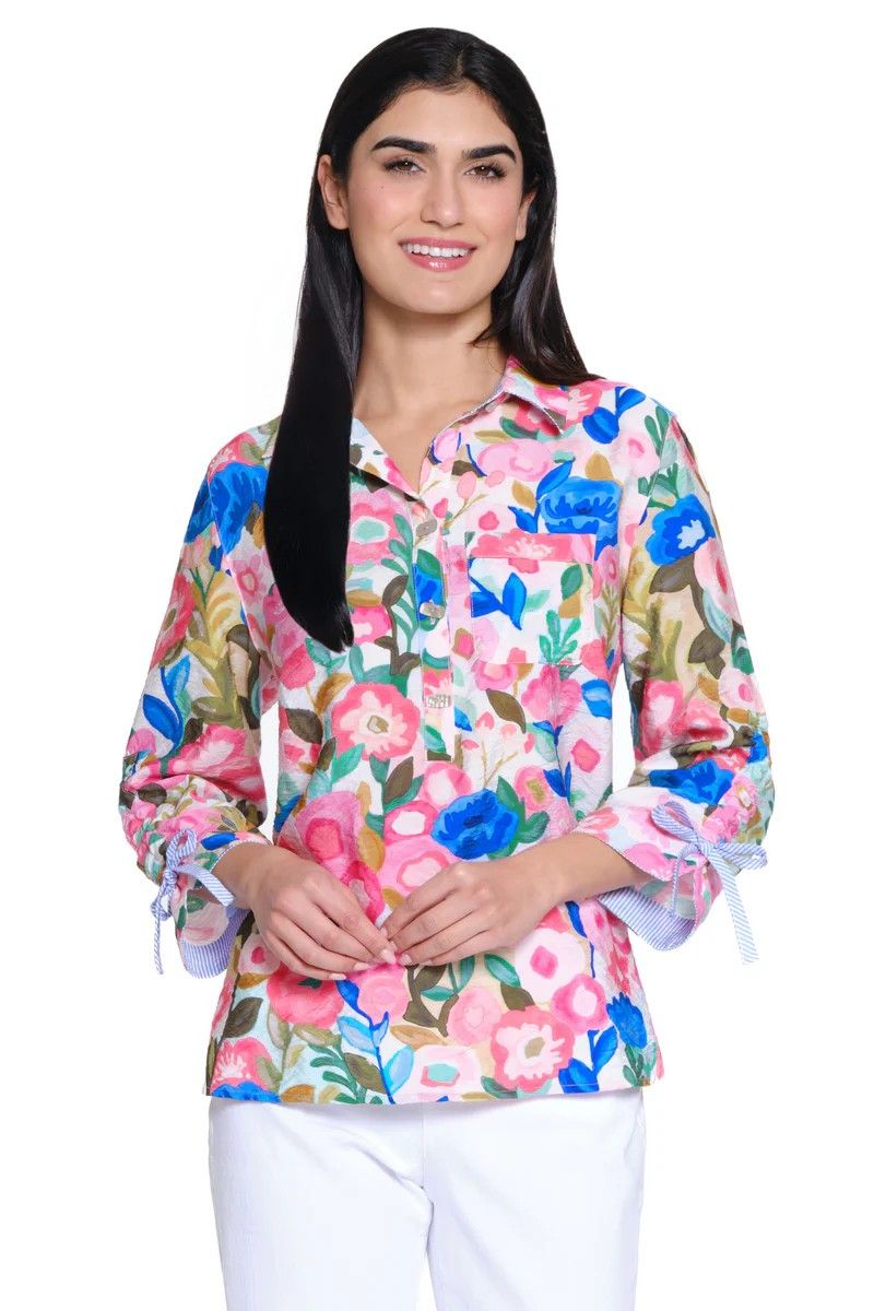 Floral Pink Print Blouse