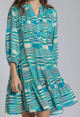 Tiered Dress W/ Tucked Bodice Detail
