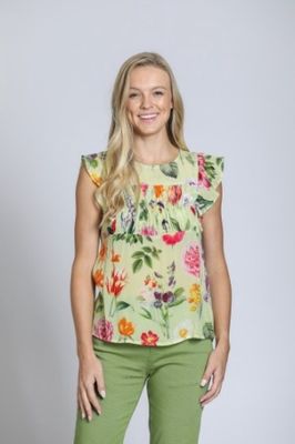 APNY-Sleeveless Flutter Sleeve Top