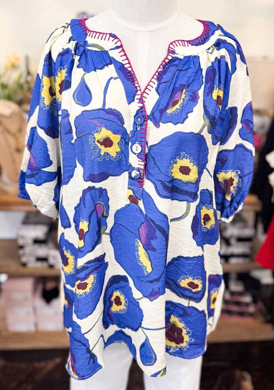 Split Neck Top
