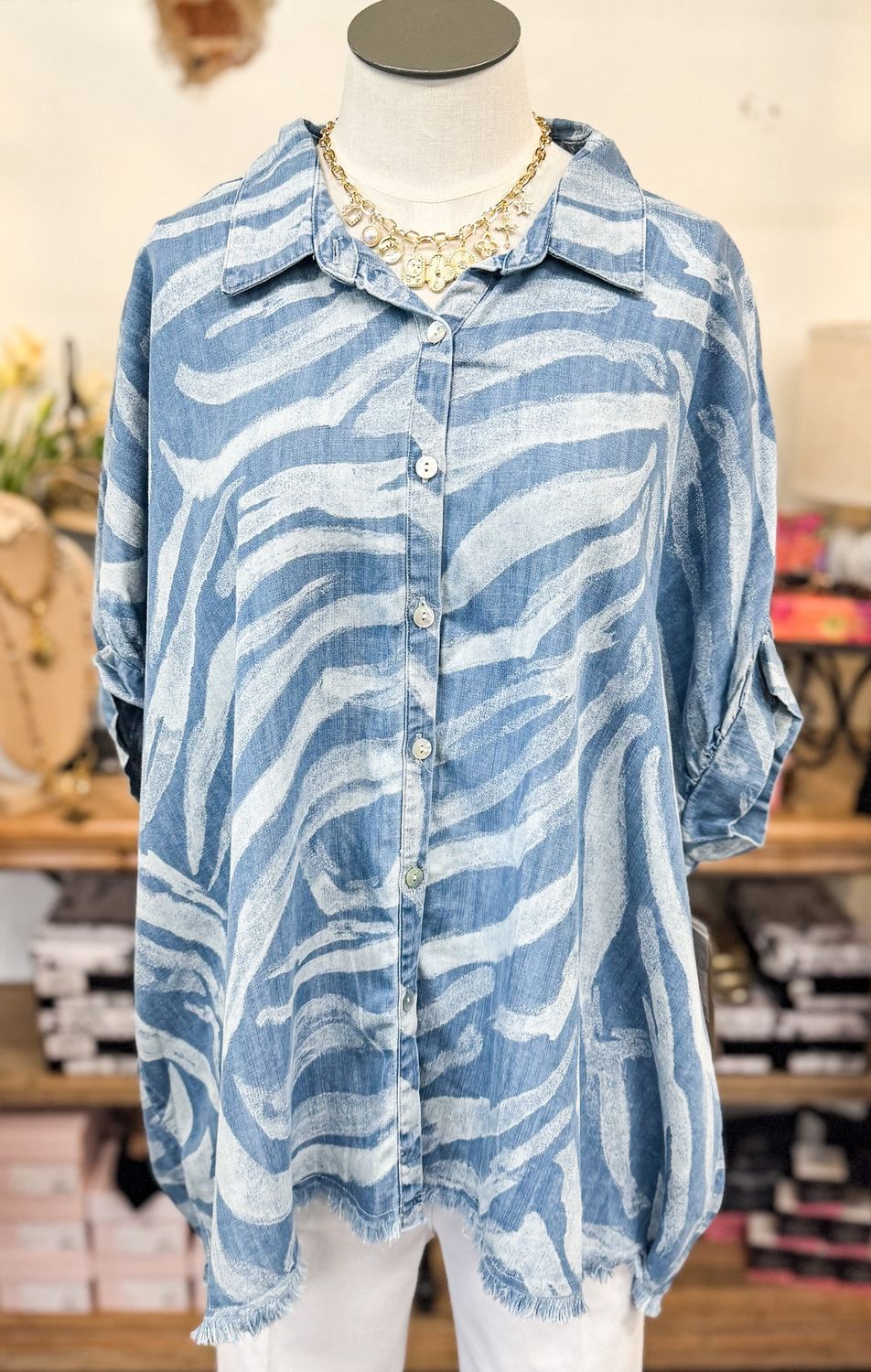 Dolman Sleeve Top W/ Ruche Cuffs