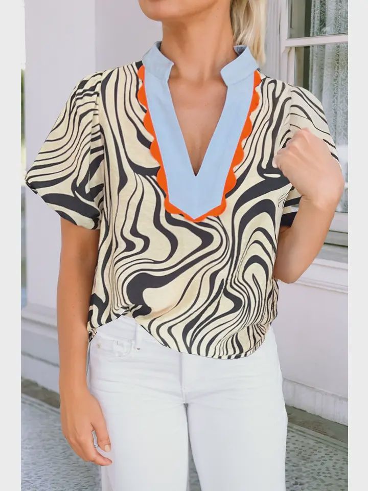 Zebra Print Top