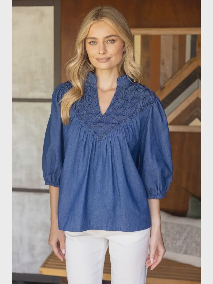 Voy-Denim Top