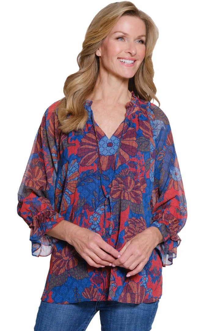 Bohemian Rhapsody Double Flounce Slv Top P