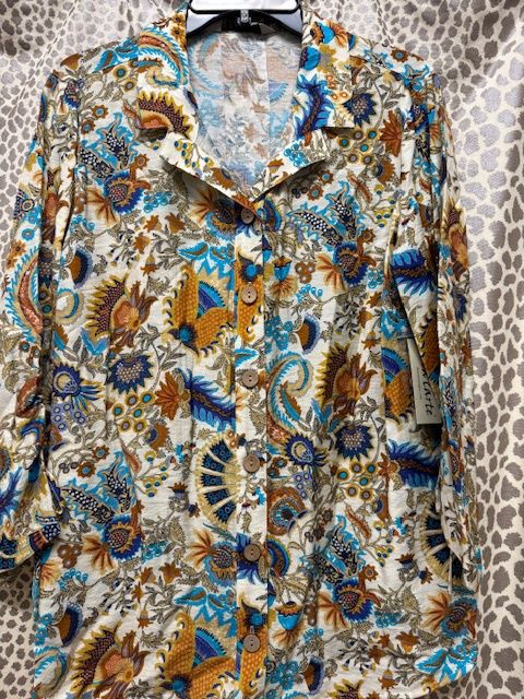 ALC-Multi Color Wire-Collar Blouse