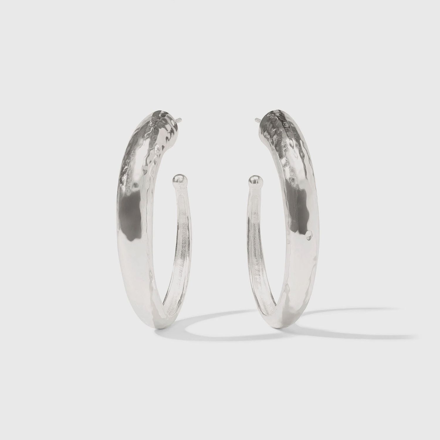 JV-Hammered Hoop-Silver-M
