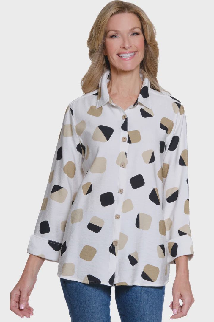 Natural Allure-Turn-Up Cuff Shirt