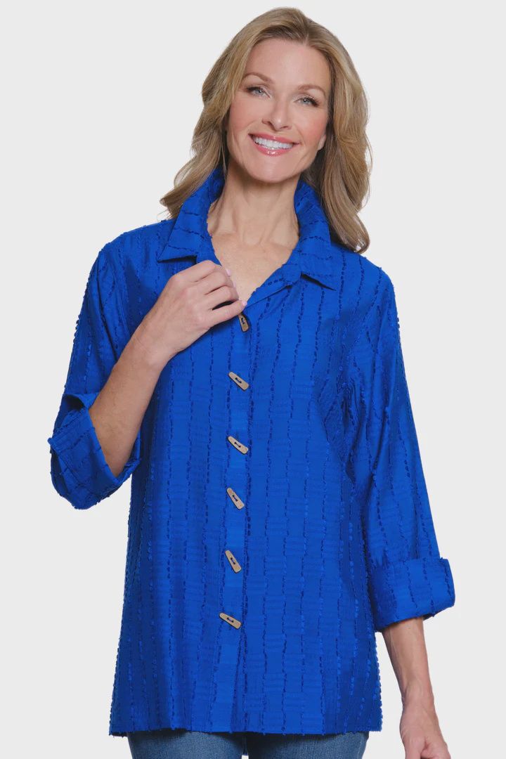 Good Life-Dazzling Blue Shirt Plus