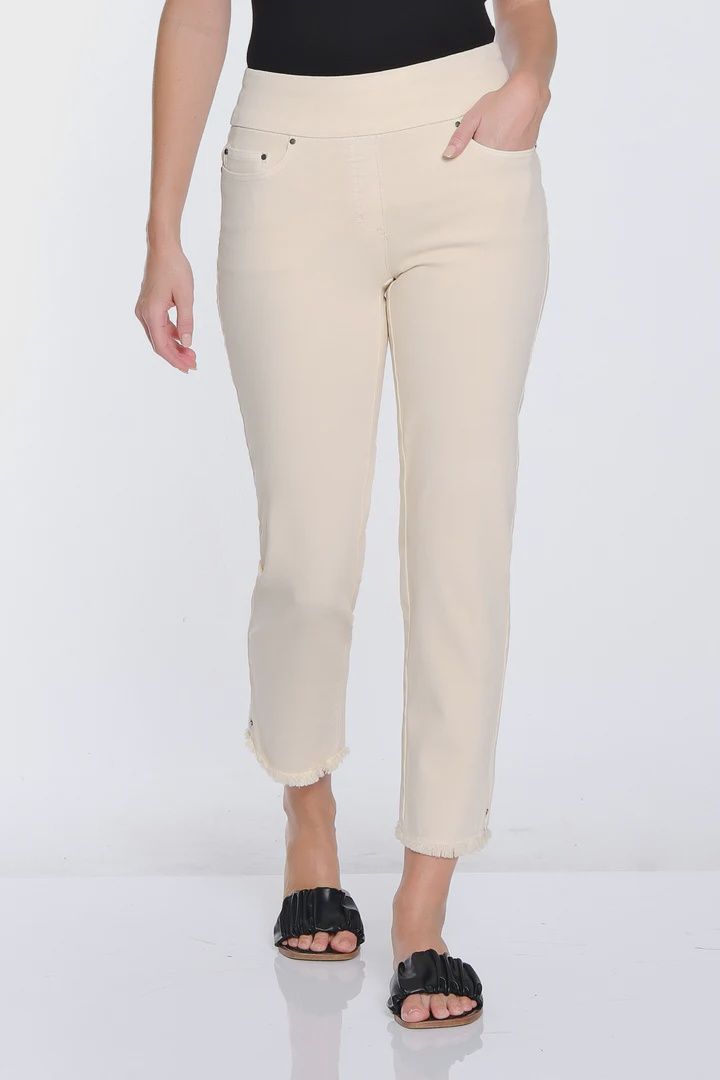5 Pocket Fringe Hem Pant