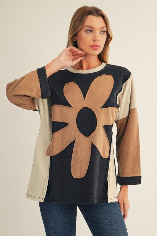 Jodifl-Floral Patched Top