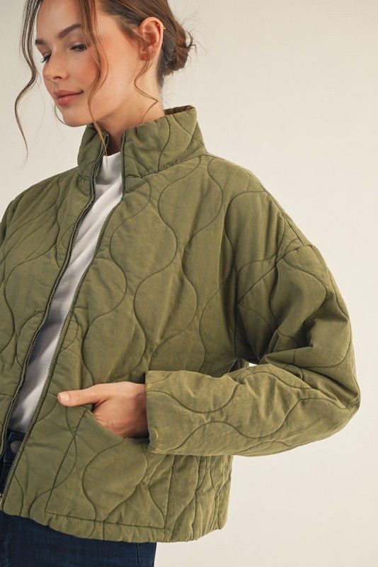 Jodifl-Olive Quilted jacket
