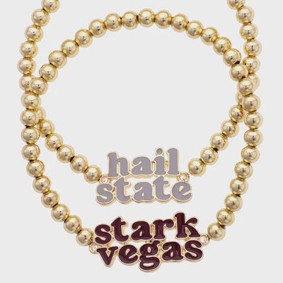 Miss State Bead Bracelet X2