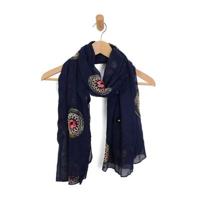 JS-Floral Embroidery Scarf