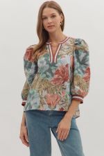 Entro-Chestnut Top w/Trim