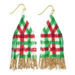 J&amp;C-Plaid Earring