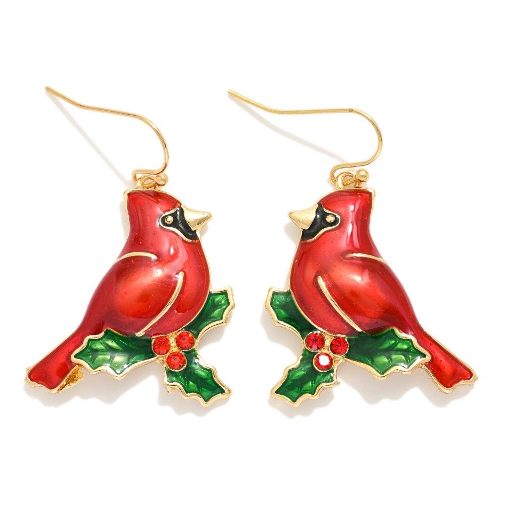 J&amp;C-Cardinal Earring