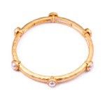 J&amp;C-Metal Pearl Bracelet