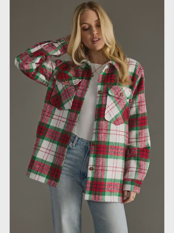 P-Holiday Plaid Jacket
