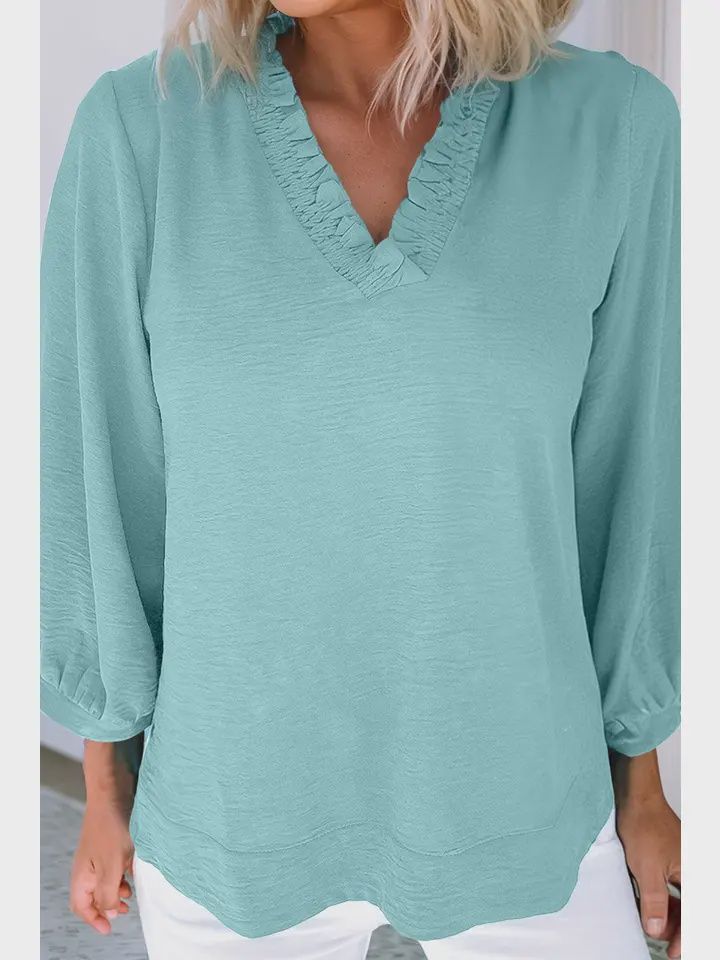 LDC-Jade Frilled Top