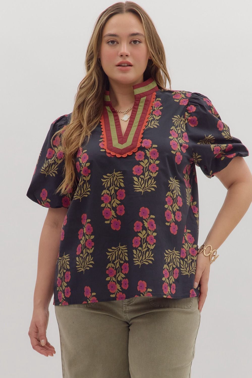 Entro-Black Floral Top