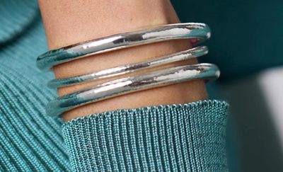 JV- Havana Bangle- Silver- M