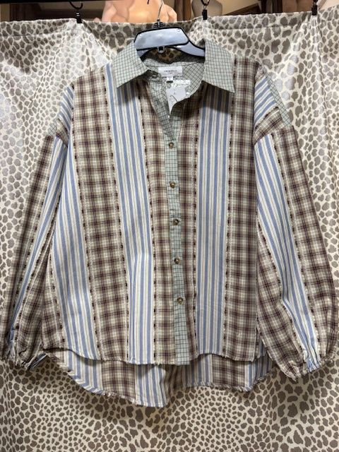 Plaid &amp; Stripe Shirt