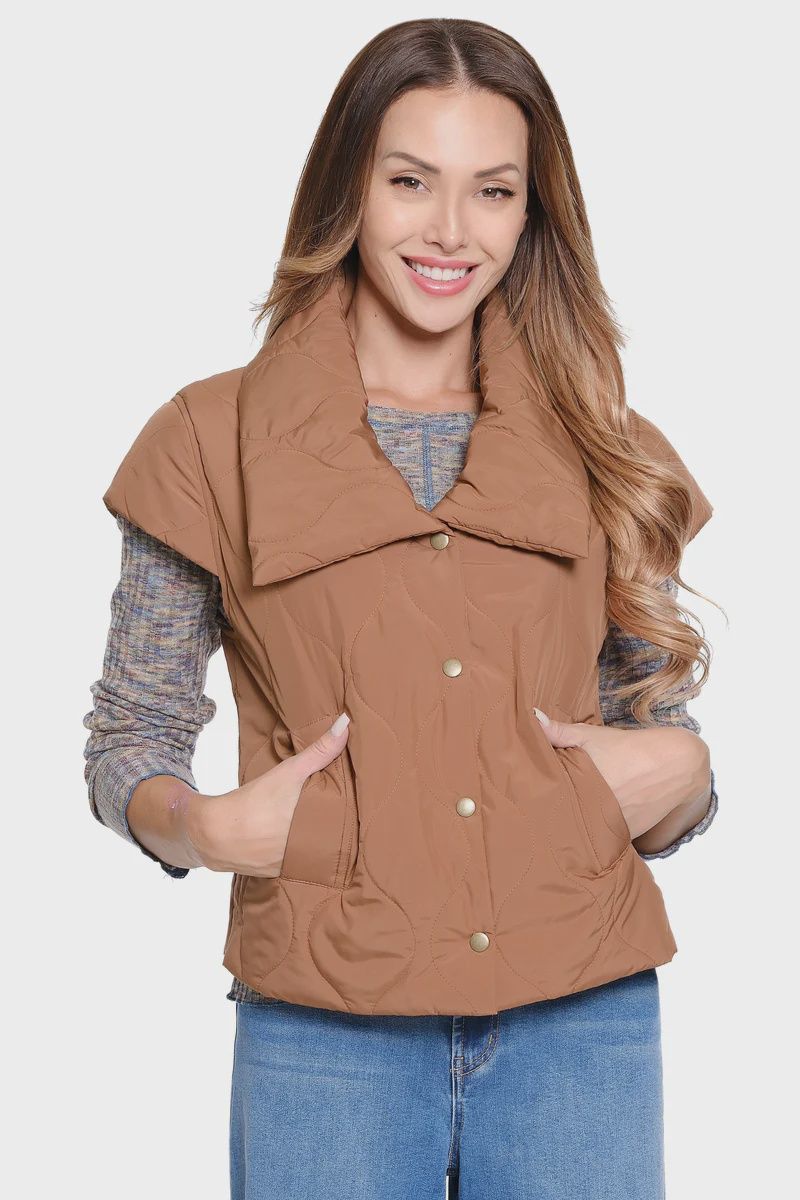 JM-Puffer Vest w/Cap Sleeve