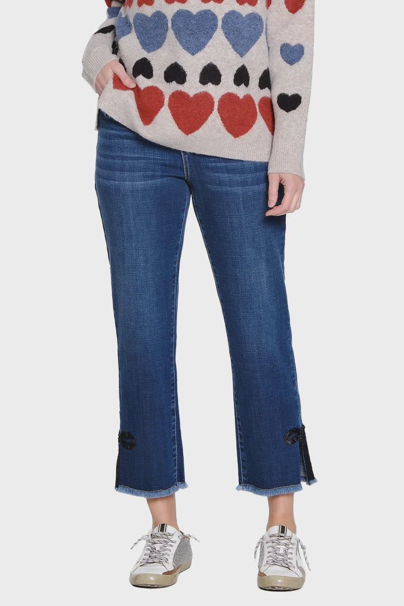 TL-Bow Trim Jeans