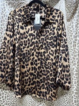 Leopard Blouse-Plus
