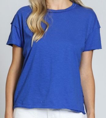 APNY Short Sleeve Boyfriend Tee, Colour: Blue, Size: Small