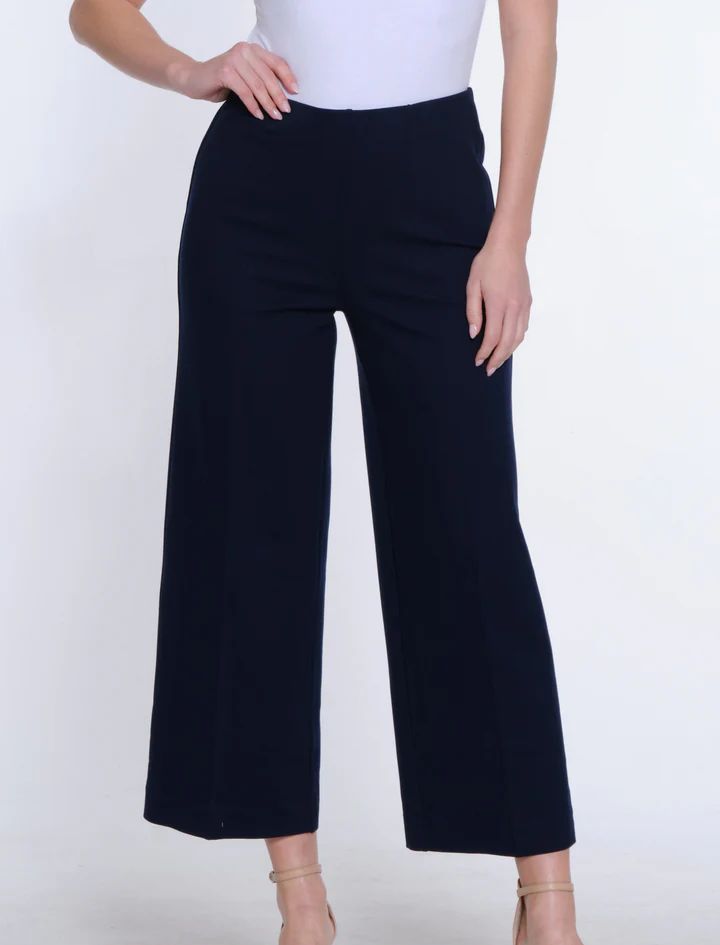 Slimsation Wide Leg Cropped Pant, Colour: Black, Size: 2
