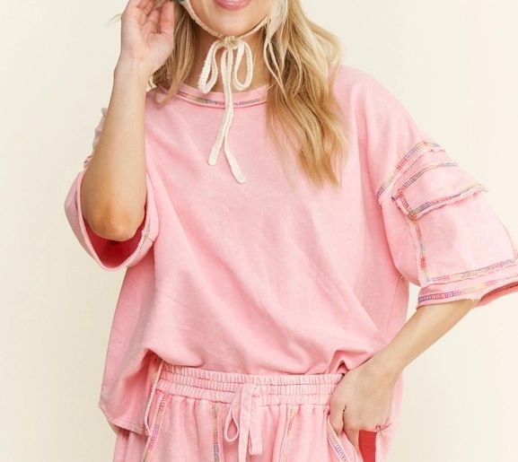 Sweatshirt w Rainbow Stitching, Size: S