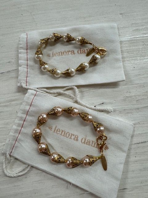 Classic Pearl Filigree Bracelet, Colour: Cream Pearl
