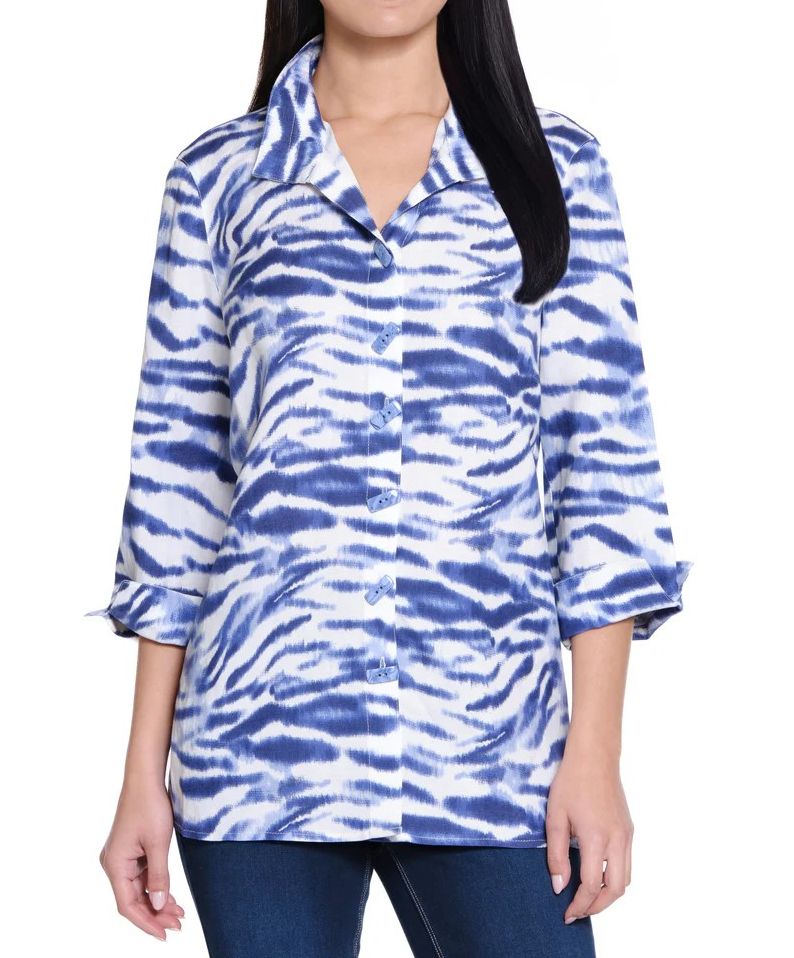 Woven Button Front Blouse, Size: S