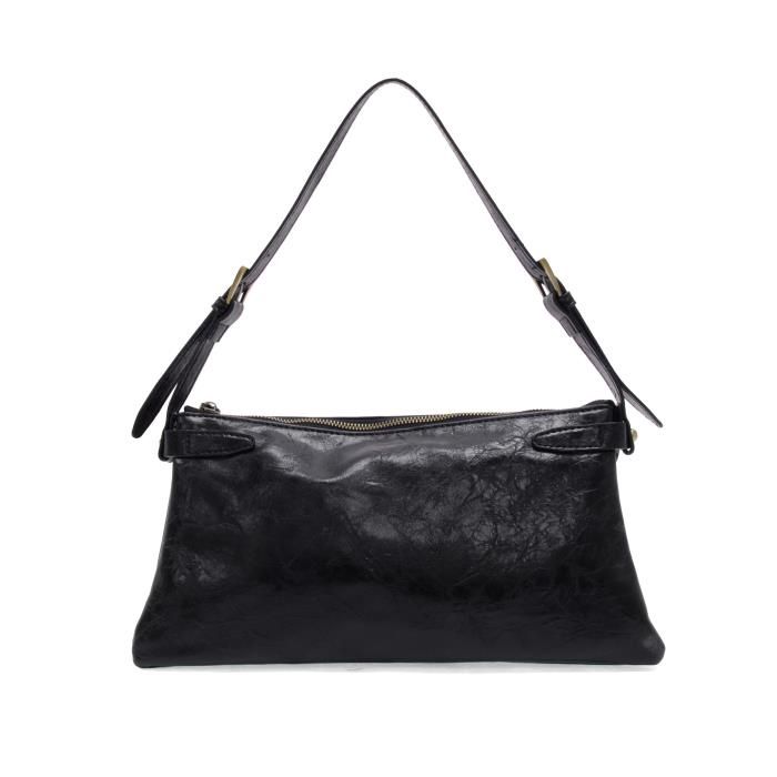 JS-Trapeze Shoulder Bag, Colour: Black