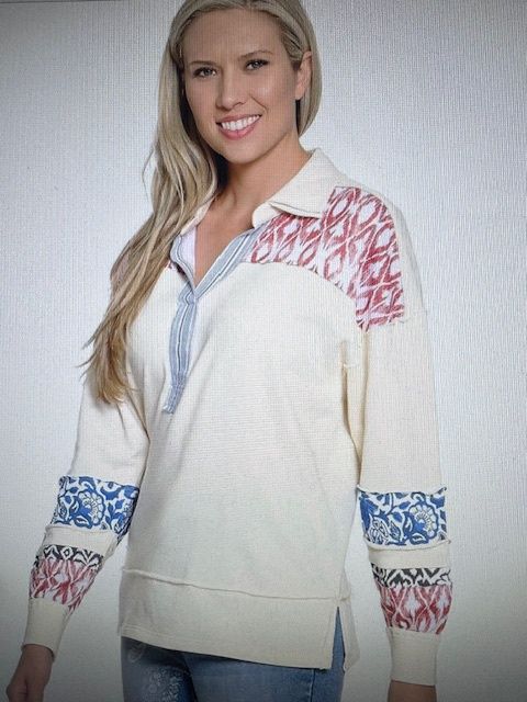 TL-Pieced Sleeve Top